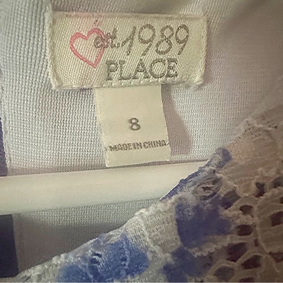 Children’s Place Est.1989 Floral Lace Embroidered Look Dress size 8 - Picture 6 of 7